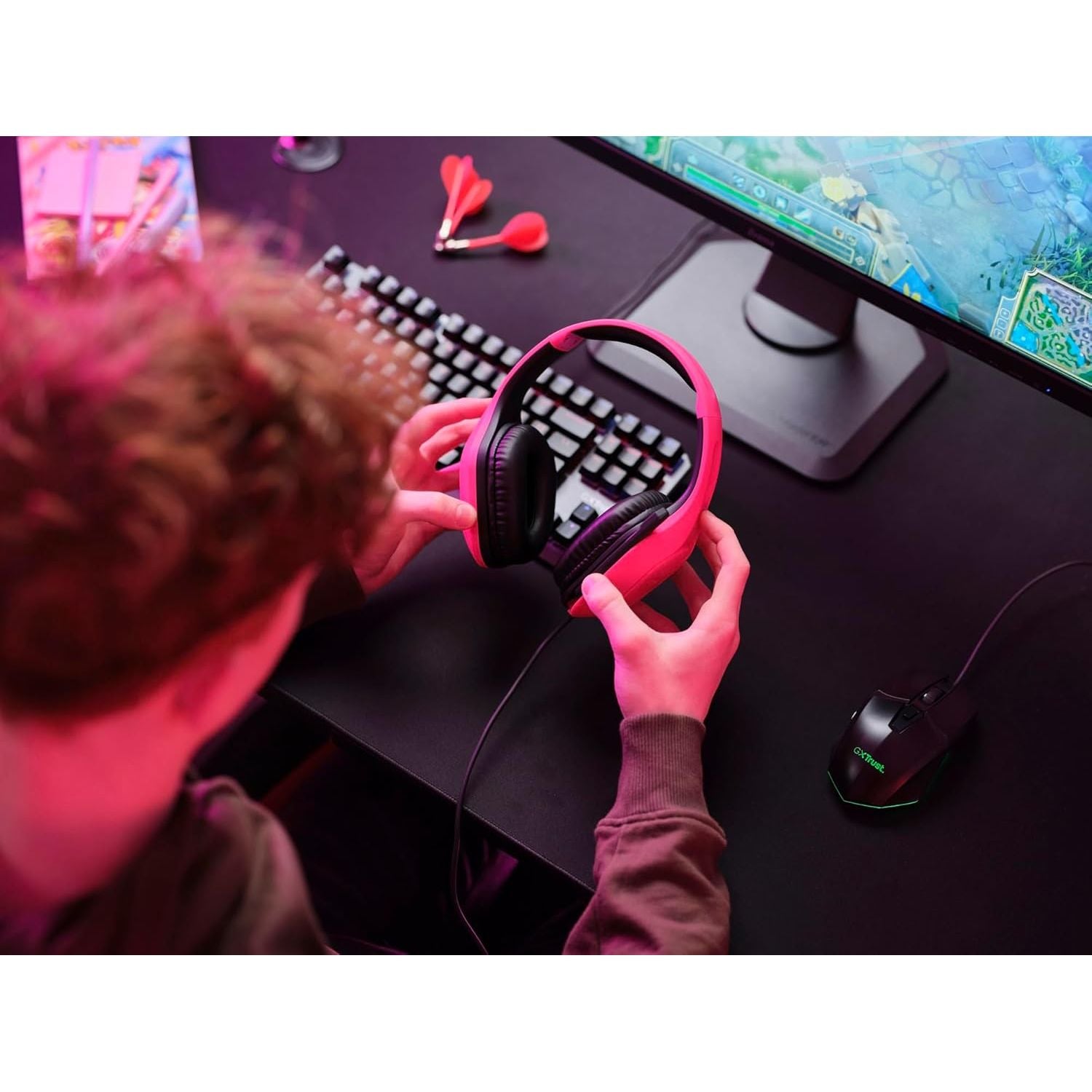 Buy Trust Gaming,Trust Gaming GXT 415P Zirox Lightweight Over-Ear Gaming Headset, 50mm Drivers, 3.5mm Jack, Foldaway Mic, 2m Cable – Compatible with PC, Xbox, PS4, PS5, Switch, Mobile – Pink - Gadcet UK | UK | London | Scotland | Wales| Near Me | Cheap | Pay In 3 | Headphones & Headsets
